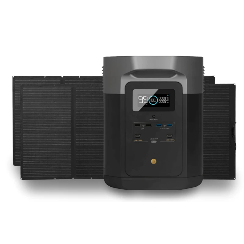 ECOFLOW Delta Max 1612 Wh + Panneaux Solaires 2 X 400 W 1 ECOFLOW Delta Max 1612 Wh + Panneaux Solaires 2 X 400 W