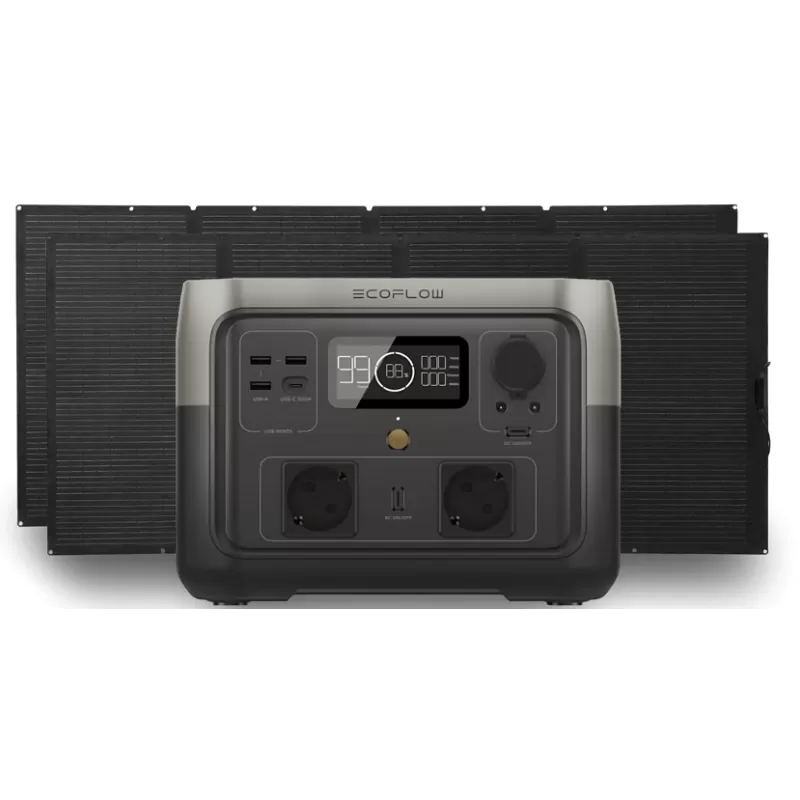 ECOFLOW River 2 Max 512 Wh + Panneaux Solaires 2 X 110 W 1 ECOFLOW River 2 Max 512 Wh + Panneaux Solaires 2 X 110 W